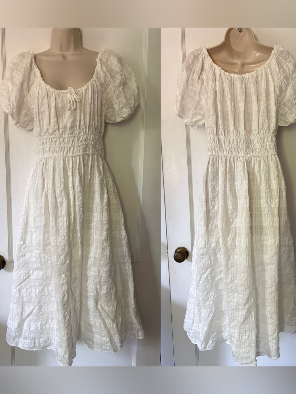 Madewell Sophie Midi Seersucker Dress